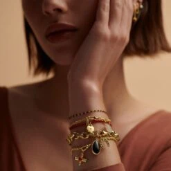 Bracelet Souple PIERRES NATURELLES -Agatha Soldes Boutique 02480318 129 TU M3