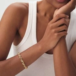 Bracelet Souple MAILLE MARTELÉE -Agatha Soldes Boutique 02480321 157 TU M1