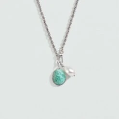 Pendentif SCARABÉ AMAZONITE -Agatha Soldes Boutique 02850055 650 TU 03