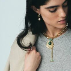 Pendentif SCARABÉ MALACHITE -Agatha Soldes Boutique 02880065 658 TU M5