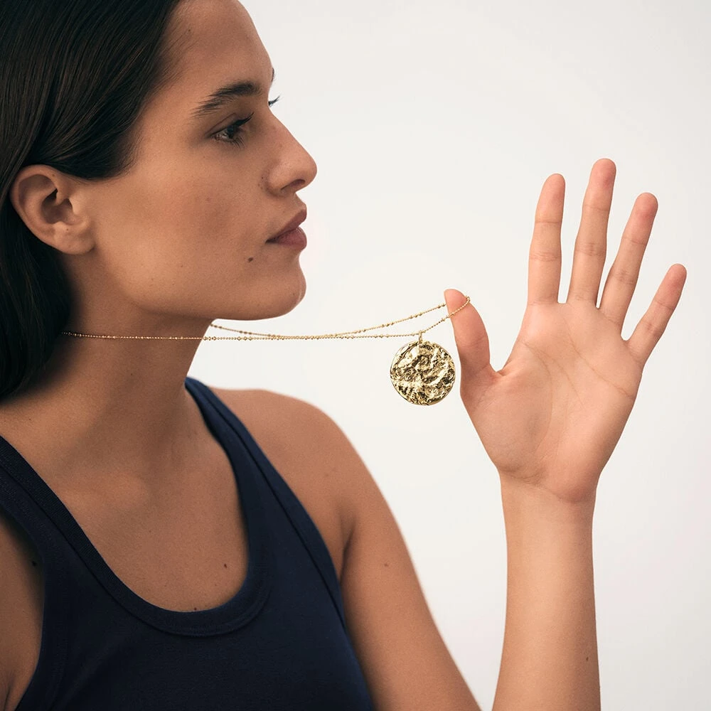 Pendentif MÉDAILLE MARTELÉE 3 Pendentif MÉDAILLE MARTELÉE – Image 3